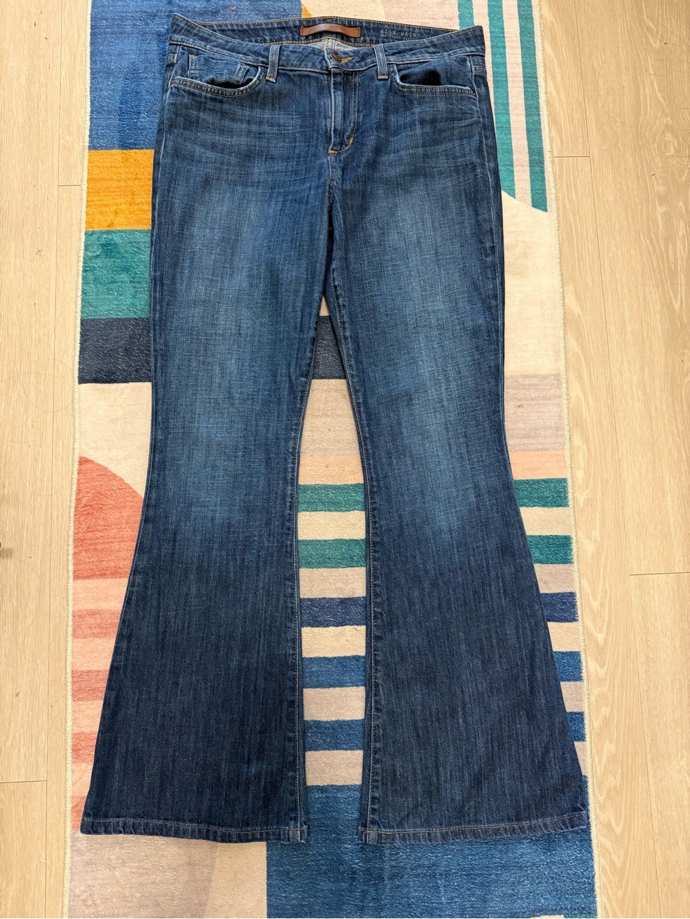 Joe’s Jeans Visionaire High Waisted Flare Leg Dark Wash Stretch Denim Sz 31